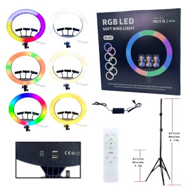 Aro de luz RGB LED 45 cm MJ-45