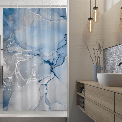 Cortina Baño Tela Importada 180 X 200 Cm Lavable