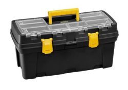 Caja Herramientas 20" Tapa Panal Cerradura Plástica Negro
