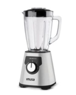 Licuadora Ultra Force 2 Velocidades Plateada Vaso Vidrio 2.2. L 600W
