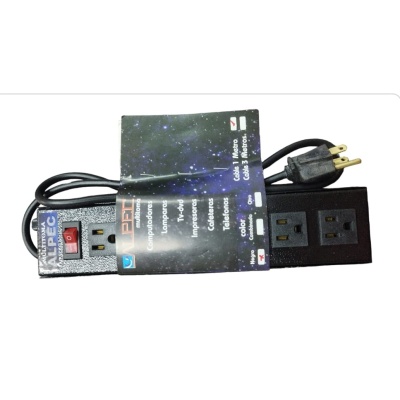 Multitoma 6 puertos  1m Lineal  Alpec Con Fusible