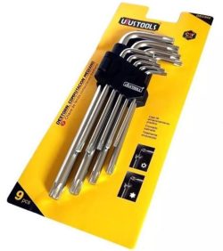 Set Llave Torx 9 Pcs Mediano Uyustools T10 - T50 Dec902 Cromo Vanadio
