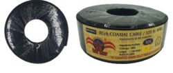Rollo De Cable Coaxial RG-6 • 100 Yardas • Covertura: 90%