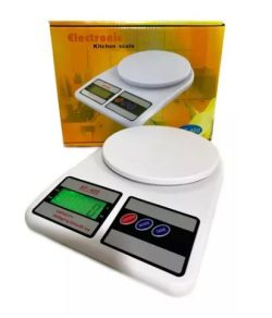 Balanza Gramera De Cocina Digital SF-400 Pesa Hasta 10kg Blanca