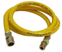 Manguera Gas Amarilla Sodiva 2 Metros 3/8"