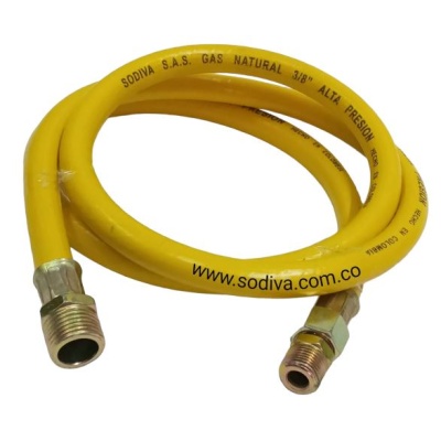 Manguera Gas Amarilla Sodiva 2 Metros 3/8"