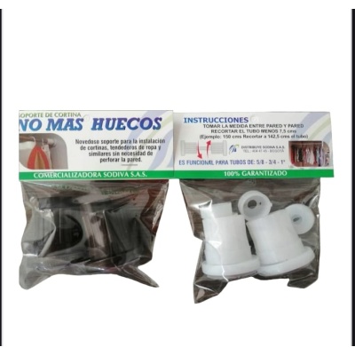 Acople Cortina Nacional Plastico *2 Color Blanco Original