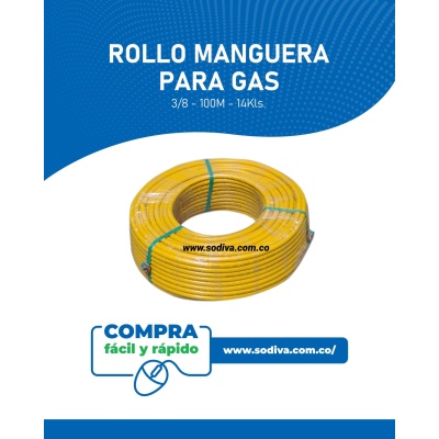 Rollo Manguera Sodiva 3/8" *100 Metros