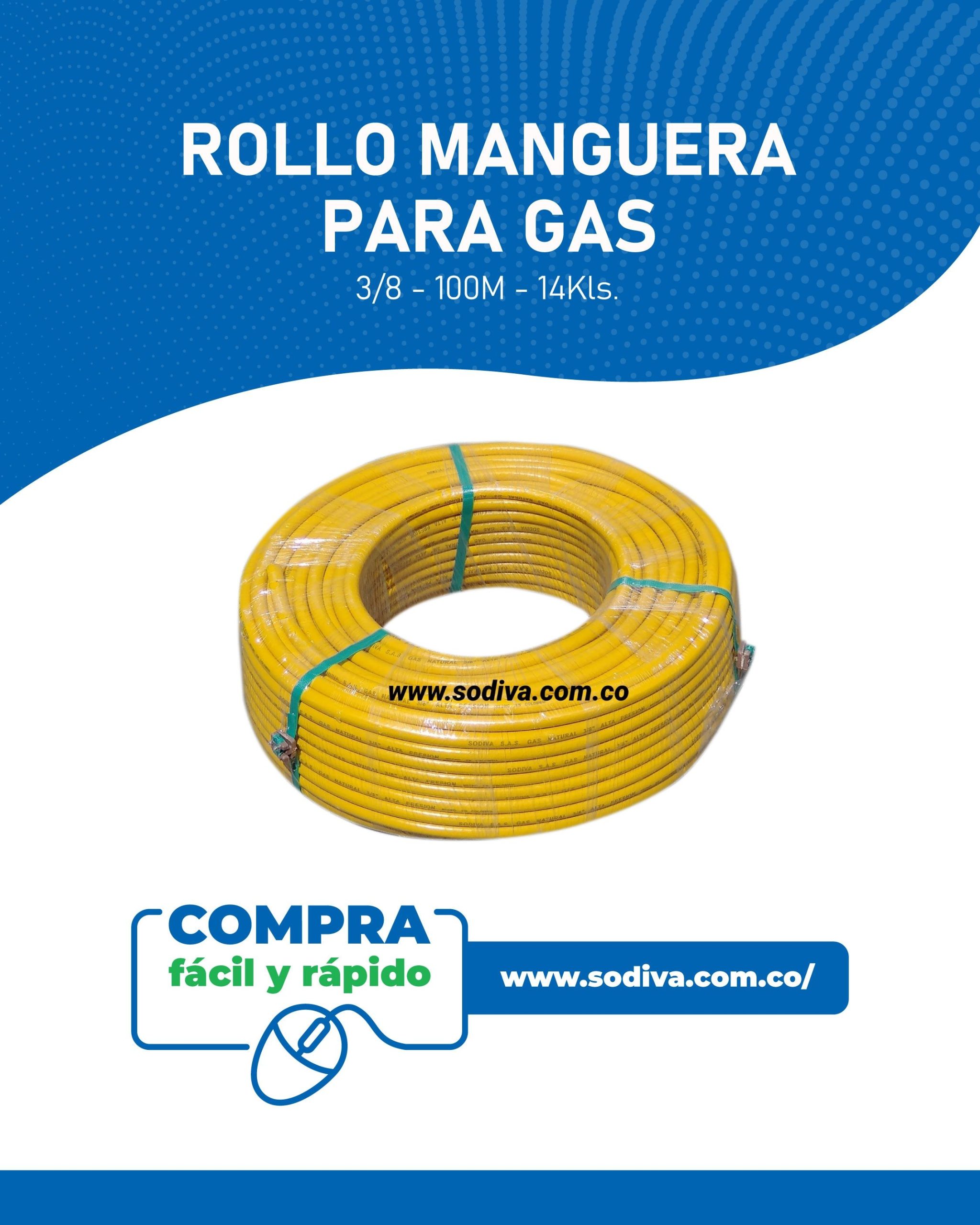 Rollo Manguera Sodiva 3/8" *100 Metros