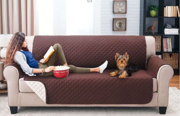 Forro Protector Cubre Sofa Mascotas Perros Y Gatos 3 Puesto - Imagen 2