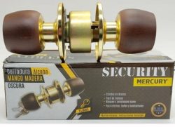 Cerradura Baño Mercury Madera Oscura Fce34
