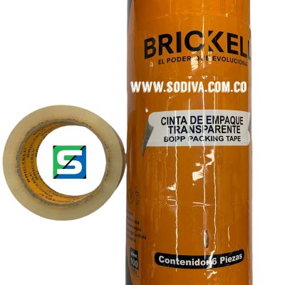 Cinta Adhesiva Para empaque Brickell 100 Yardas 2"