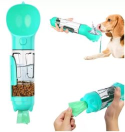 Botella-Bebedero Importado Multifuncional Mascota 4en1 H2105B