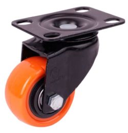 Rodachín Naranja  2.5" Sin Freno