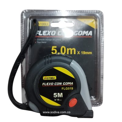 Flexometro Uyustools 5M X 19Mm Goma Flg519