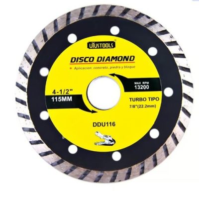 Disco Diamantado Turbo Corte y Pulido Profesional 4-1/2 Pulgadas Uyustools