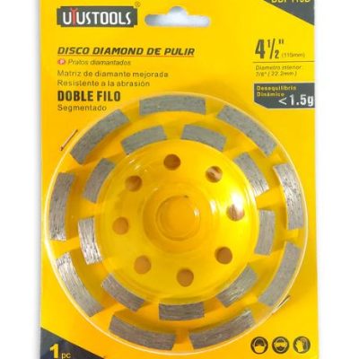 Disco Diamantado Pulir Uyustools 4 1/2 X 7/8 Doble Filo Ddp115D Original