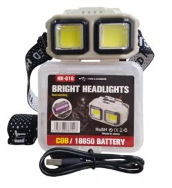 Linterna Minera Led Usb 4 Modos Luz Hx-816
