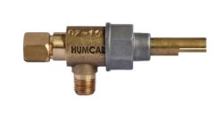 Válvula Para Estufa M9 Acodada 3P Racor M11 x 1/4″ Longitud Vástago: 43 mm Tapa: Aluminio