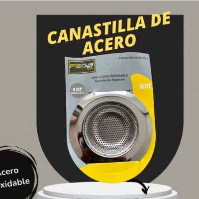 Juego *2 Canastilla Lavaplatos Acero inoxidable 4 1/2" Fegar