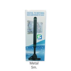 Antena Tv Iman Krono 5M Metal Base Ancha En Caja