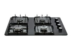 Estufa Empotrar Vidrio Templado Negro 6323 Gas Natural 60*45cm