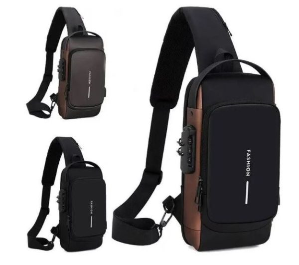 Maletin Morral Antirobo Impermeable Tela Oxford Candado - Imagen 3