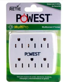Multitoma Powest 6 Salidas Multiproposito Incrustar Mul-7256