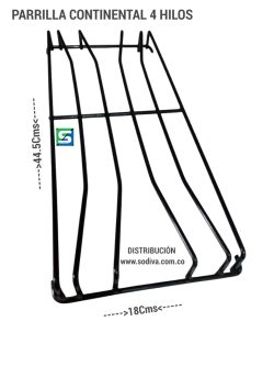 Juego Parrillas Varillas Continental 4 Hilos 44.5*18 Cms