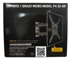 Soporte Tv. 1 Brazo Weibo 32-60 A 65" Model P4 Black