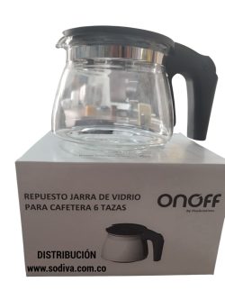JARRA VIDRIO CAFETERA ONOFF 6 TAZAS
