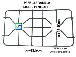 JUEGO PARRILLA VARILLA DOBLE MABE-CENTRALES 43.5*23.5 CMS