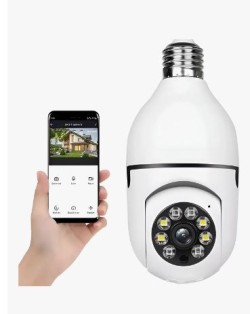 Cámara Bombillo De Seguridad 360° Giratoria Visión Nocturna